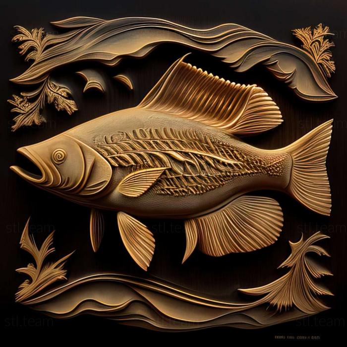 3D модель Звичайний сом донна риба (STL)